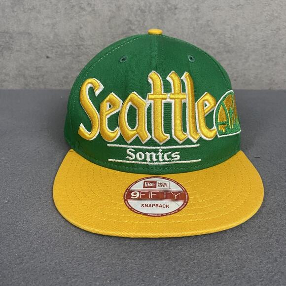 New Era Other - Seattle SuperSonics Hat Cap Snap Back Green Yellow NBA Basketball New Era Mens